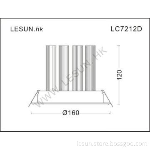 LC7212D,12*1W  Fashion design, high power led down spot light